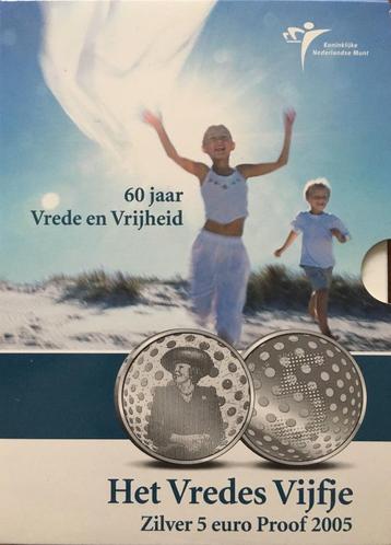 2005 ZILVER 5 EURO VREDES VIJFJE *PP* beschikbaar voor biedingen