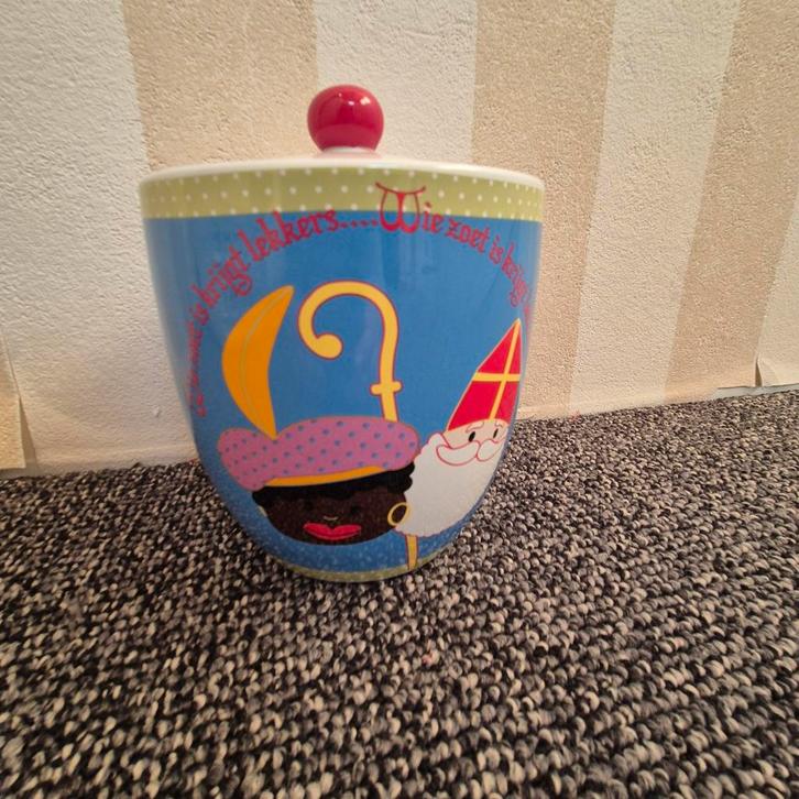 Sinterklaas Pot pepernoten zwarte piet, Huis en Inrichting, Keuken | Servies, Zo goed als nieuw, Overige typen, Blond Amsterdam