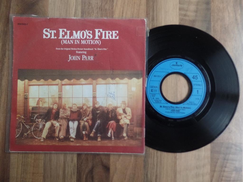 single  John Parr - St. Elmo's Fire (Man In Motion), Cd's en Dvd's, Gebruikt, 7 inch, Single, Ophalen of Verzenden