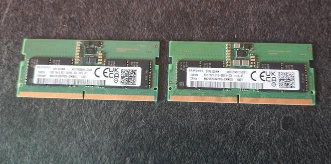 2x 8GB (16GB) RAM van Nieuwe Laptop. DDR5  5600mhz, Computers en Software, RAM geheugen, Nieuw, Laptop, 16 GB, DDR5, Ophalen of Verzenden