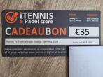 ITennis cadeaubon twv 35euro, Tickets en Kaartjes