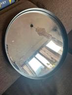 Ronde spiegel met zwarte omlijsting - groot formaat, Huis en Inrichting, Woonaccessoires | Spiegels, Ophalen, Minder dan 50 cm