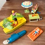 Playmobil waterfiets met glijbaan, kan echt varen met motor!, Ophalen of Verzenden, Gebruikt, Complete set