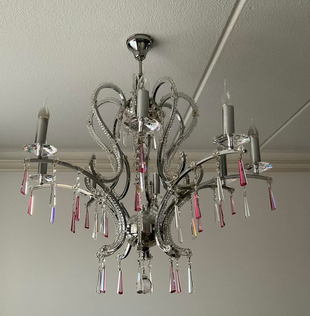 Schitterende kristallen kroonluchter royal, Ophalen, Zo goed als nieuw