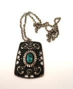 Lang vintage collier met aparte hanger, Verzenden, Zo goed als nieuw, Zilver, Overige materialen