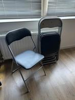 Inklapstoelen - Set van 5, Ophalen, Gebruikt, Zwart, Metaal