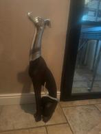 grote windhond whippet greyhound beeld zwart zilver kleur, Antiek en Kunst, Kunst | Beelden en Houtsnijwerken, Ophalen of Verzenden