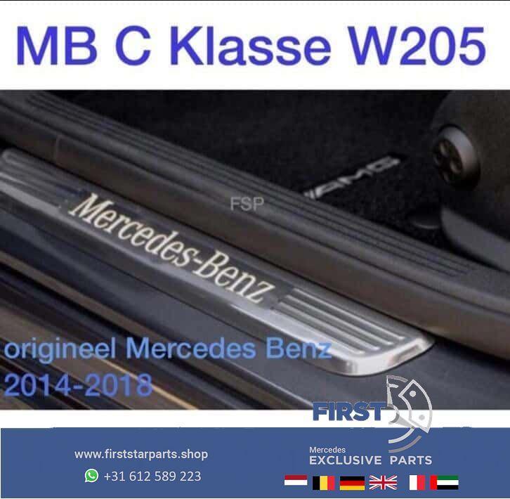 W205 verlichte instaplijsten Mercedes C Klasse 2014-2018 205, Auto-onderdelen, Verlichting, Mercedes-Benz, Gebruikt, Ophalen of Verzenden