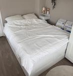 IKEA BRIMNES BED 140x200, Ophalen, Wit, Tweepersoons, 140 cm