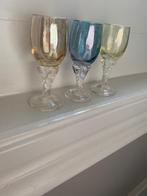 Murano glas gekleurde borrelglaasjes 3 stuks vintage, Ophalen of Verzenden