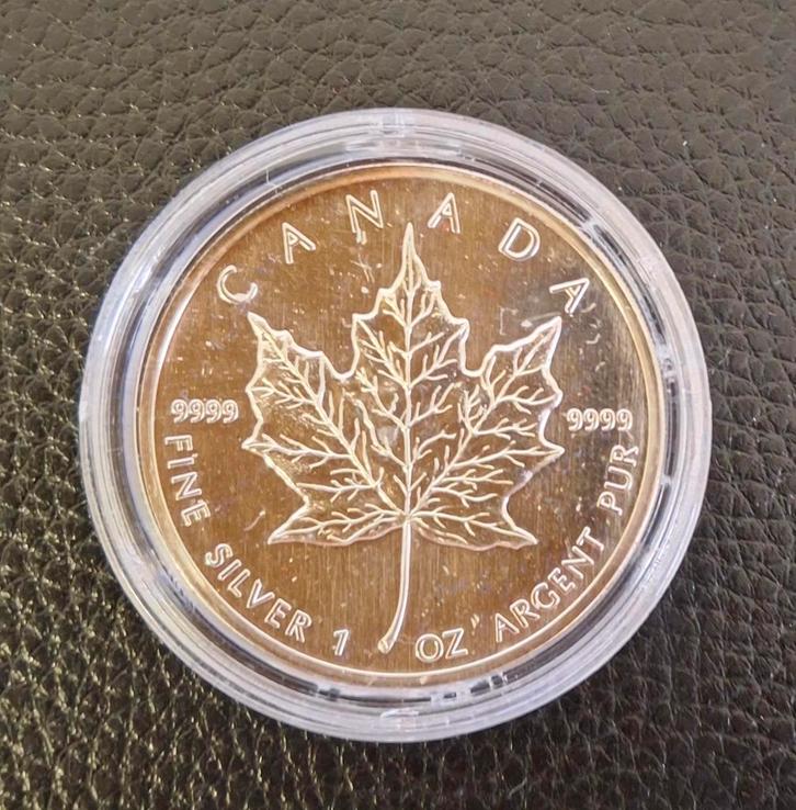 Canadese Maple Leaf Zilveren Munt, Postzegels en Munten, Munten | Europa | Niet-Euromunten, Losse munt, Overige landen, Zilver