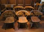 7 leuke houten cafe stoelen, Huis en Inrichting, 5 krukken of meer, Ophalen, Hout
