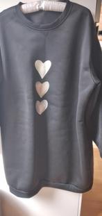 Sweater jurk zwart met hartjes XXL NIEUW, Kleding | Dames, Jurken, Zwart, Maat 46/48 (XL) of groter, Nieuw, Ophalen of Verzenden