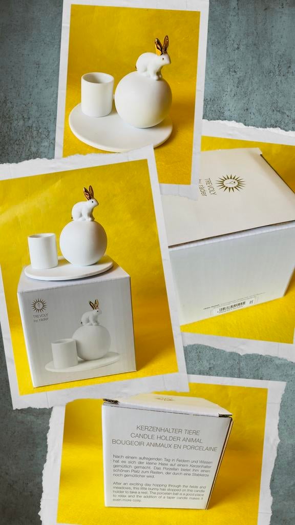 Rader kandelaar met konijntje, Ophalen of Verzenden, Nieuw