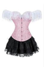 Betoverende corset jurk met kant en tulle, tm 7XL, Verzenden, Body of Korset