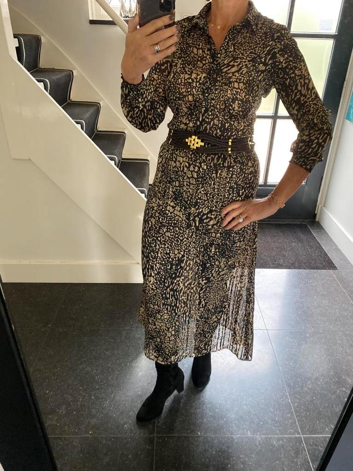 Expresso, prachtig (feestelijk) glans jurkje, maat S/M, Kleding | Dames, Jurken, Nieuw, Maat 38/40 (M), Zwart, Onder de knie, Ophalen of Verzenden