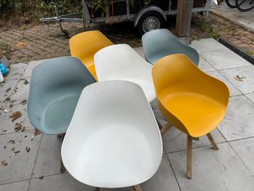 Stoelen set 6 stuks 3 kleuren