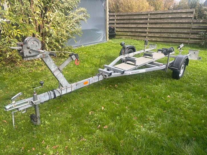 Freewheel kantel trailer 750 kg  ongeremd, Watersport en Boten, Boottrailers, Gebruikt, Overige typen, Minder dan 1500 kg, Minder dan 6 meter