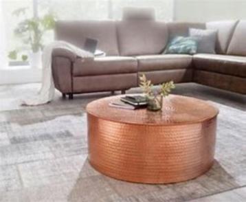 Salontafel koper hamerslag (nr.24) beschikbaar voor biedingen