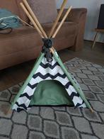 Tipi Tent kattenhuis zwart/wit/groen 50X50X70 cm, Ophalen of Verzenden, Gebruikt