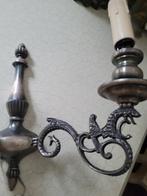 vintage zware koperen wandlamp, Huis en Inrichting, Lampen | Wandlampen, Heikant 21 Kaatsheuvel, Belle Vieille Brocante, Ophalen of Verzenden