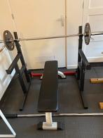Complete set krachttraining, gewichten, halters, bankjes, Ophalen, Zo goed als nieuw, Dumbbell