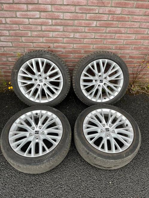Orig. Seat Leon velgen! 17 inch, met goede banden! Winterset, Auto-onderdelen, Banden en Velgen, Banden en Velgen, Winterbanden