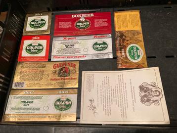 Gulpener Bier Etiketten Dort, Pilsener, X-pert en Bokbier. beschikbaar voor biedingen