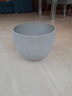 Grote grijze plantenpot, Tuin en Terras, Bloempotten, Gebruikt, Rond, Minder dan 40 cm, Balkon