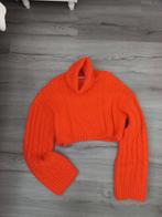 Oranje cropped trui met col van zara mt s 2 x gedragen, Ophalen of Verzenden, Zo goed als nieuw, Maat 38/40 (M), Oranje