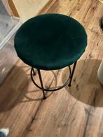 Krukje velvet groen met zwarte poten, Ophalen, Zo goed als nieuw, Overige materialen