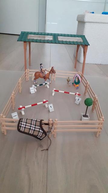 Schleich Rijbak met Dak & Springspullen - Compleet! beschikbaar voor biedingen