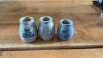 Mosterdpot  J.F.Tack Amsterdam 3x Steengoed Grijs Blauw, Ophalen of Verzenden