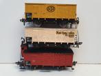 FLEISCHMANN H0 3X goederenwagens 1464 S+1484+1484 R t.e.a.b., Gebruikt, Gelijkstroom, Fleischmann, Wagon
