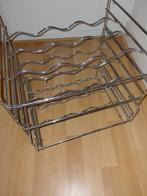 Rvs wijnrek, Huis en Inrichting, Woonaccessoires | Wijnrekken, Ophalen of Verzenden, Zo goed als nieuw, Metaal, Minder dan 50 cm
