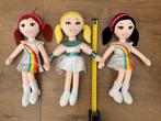 3 zgan pluche poppen K3 pluche en stof 30cm, Kinderen en Baby's, Speelgoed | Poppen, Ophalen, Zo goed als nieuw, Overige typen