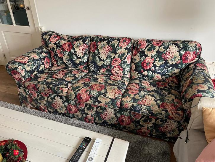 bank Ektorp, Huis en Inrichting, Banken | Bankstellen, Gebruikt, Rechte bank, Driepersoons, 200 tot 250 cm, 75 tot 100 cm, Stof