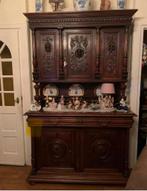 Kast teak hout met gedetailleerd houtsnijwerk., Huis en Inrichting, Kasten | Buffetkasten, Ophalen of Verzenden, Gebruikt, 50 tot 75 cm