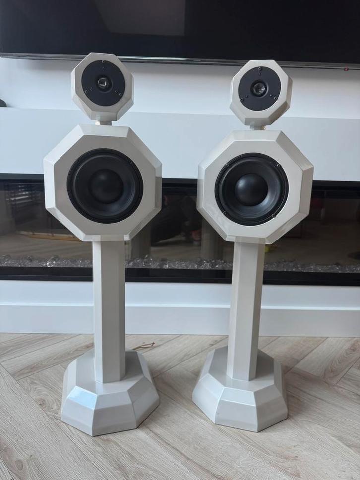 Octagon Design Speakers met Morel Woofer en Tweeter, Audio, Tv en Foto, Luidsprekers, Zo goed als nieuw, Overige merken, Ophalen of Verzenden