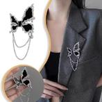 Nwe. Vlinder broche Zwart geëmailleerd Vintage style, Sieraden, Tassen en Uiterlijk, Broches, Ophalen, Nieuw, Zwart, Overige materialen