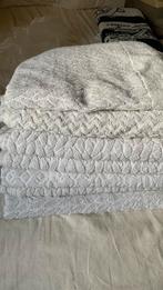 Partij witte katoenen hand en baddoeken, Huis en Inrichting, Ophalen of Verzenden, Gebruikt, Wit