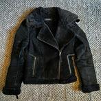 Oakwood - suede echt leer fake fur winterjas dames zwart - S, Zwart, Ophalen of Verzenden, Oakwood, Maat 36 (S)