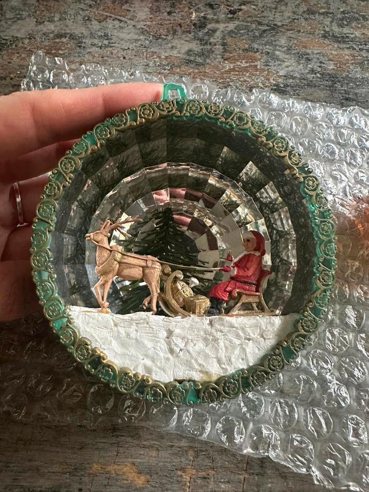 Diorama kerstbal vintage kerst, Diversen, Kerst, Zo goed als nieuw, Ophalen of Verzenden