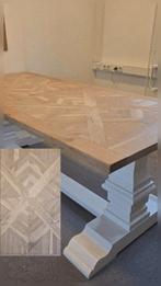 Massief eiken kloostertafel 220x100 IngelegdKasteelvloerblad