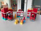 Lego Duplo Brandweer Set 10593 met Auto's en Kazerne, Ophalen of Verzenden, Gebruikt, Complete set, Lego