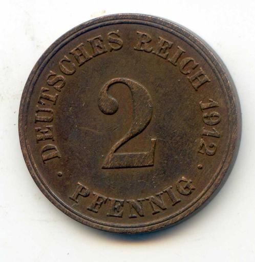 Duitsland 2 Pfennig 1912 E, Postzegels en Munten, Munten | Europa | Niet-Euromunten, Duitsland, Ophalen of Verzenden