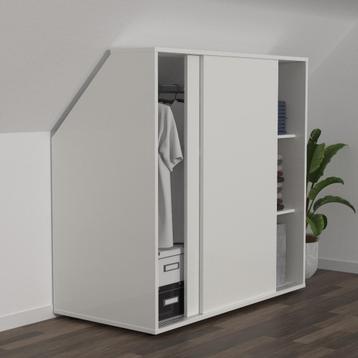 Kledingkast schuine wand zolder slaapkamer schuifdeuren  beschikbaar voor biedingen