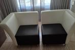 Lederen Fauteuiltjes, Huis en Inrichting, Fauteuils, Ophalen, Zo goed als nieuw, 75 tot 100 cm, 75 tot 100 cm