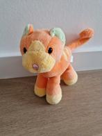 Knuffel Evora poes kat oranje geel 20 cm K8767, Ophalen of Verzenden