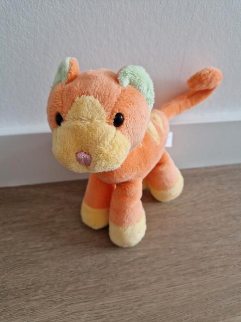 Knuffel Evora poes kat oranje geel 20 cm K8767, Kinderen en Baby's, Speelgoed | Knuffels en Pluche, Ophalen of Verzenden